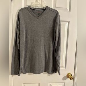 Original Weatherproof Vintage Men's Gray V-Neck Pullover Knit Top Size Large